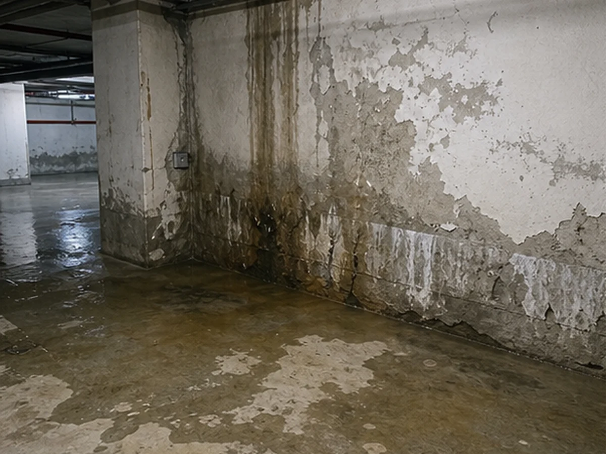 地下室壁面滲水（施工前）